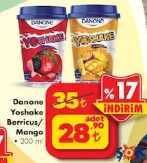 DANONE YOSHAKE BARRİCUS/MANGO 200 ML fiyat ve kampanya bilgisi